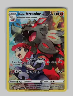 Hisuian Arcanine TG08/TG30 Holo Lost Origin Trainer Gallery Pokemon NM - Image 1