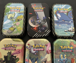 Lot of 9 Pokemon TCG Collectible Mini Tins EMPTY - Charizard, Pikachu, Celebi - Image 2