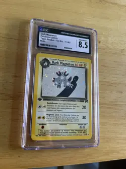 Pokemon 1st Edition Team Rocket Dark Magneton Holo 11/82 CGC 8.5 - Image 2
