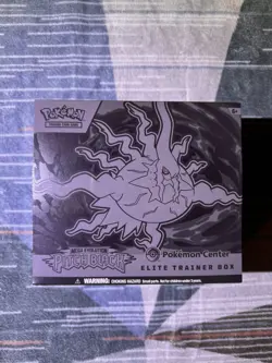 Pokemon Pitch Black Pokemon Center Elite Trainer Box ETB in hand - Image 1