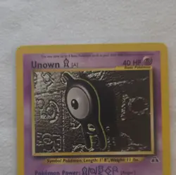 Pokemon TCG Unown [A] 33/75 Neo Discovery Rare Regular Unlimited LP Vintage - Image 2