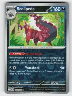 Scolipede 056/086 Black Bolt UC Reverse Holo NM/M Pokemon - Image 1