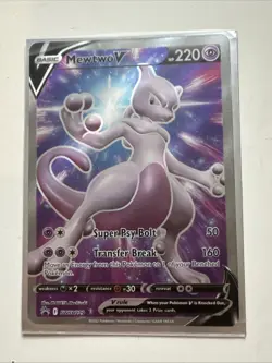 Pokemon TCG Mewtwo v SWSH229 Black Star Promo Card - Image 1