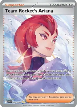 NM-Mint Team Rocket's Ariana - 237/182 - Special Illustration Rare Pokemon Desti - Image 1
