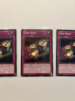 YUGIOH 3X DARK BRIBE COMMON 1ST ED NM Mixed Set - Image 3