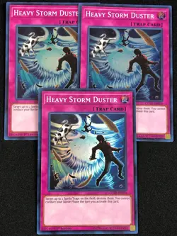 YUGIOH HEAVY STORM DUSTER COTD-EN076 1ST SUPER X3 (NM) - Image 1