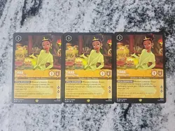 Tiana Restaurant Owner Legendary 16/204 Lorcana Azurite Sea En-6 X3 Three Cards! - Image 1