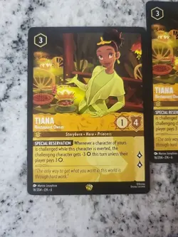 Tiana Restaurant Owner Legendary 16/204 Lorcana Azurite Sea En-6 X3 Three Cards! - Image 4
