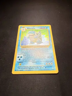 Pokemon Blastoise 2/102 Holo Rare Base Set 1999 100 HP Card Wizards of Coast-LP - Image 2