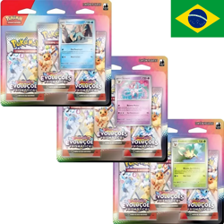 Pokemon TCG Prismatic Evolutions Triple Pack 3 Blister Set Portuguese 9 packs - Image 1