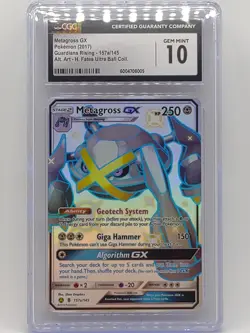 Pokemon 2019 Metagross GX Hidden Fates Ultra Ball Coll. 157a/145 CGC 10 Gem Mint - Image 1