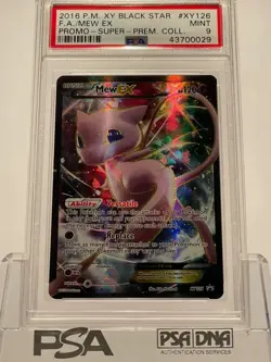 2016 POKEMON XY Black Star Promo # XY126 F.A./MEW EX PREM. COLL. PSA 9 MINT - Image 1