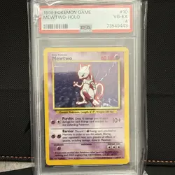 1999 POKEMON GAME MEWTWO - HOLO - BASE SET #10/102 RARE - Image 1