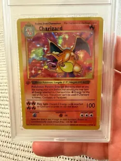 1999 Pokemon Base Set 1st Edition Shadowless Charizard Holo #4/102 - Image 1