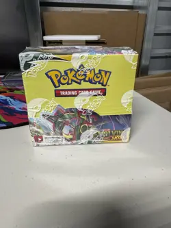 Pokemon TCG SWSH Evolving Skies Booster Box SEALED with Acrylic Case - Image 1