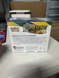 Pokemon TCG SWSH Evolving Skies Booster Box SEALED with Acrylic Case - Image 3