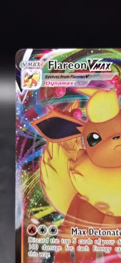 Flareon VMAX 018/203 Pokemon TCG SWSH07: Evolving Skies NM A19 - Image 2