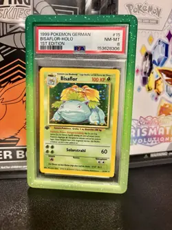 Pokemon TCG 1999 German Bisaflor Venusaur Base Set 1st Holo PSA 8 15/102 - Image 1