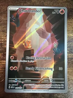 CHARMANDER 2023 POKEMON S&V 151 ILLUSTRATION RARE 168/165 - Image 1