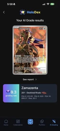 The Pokemon Company Zamazenta 201/182 Sv10 Destined Rivals Holo IR English 130HP - Image 3