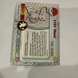2000 Topps Pokemon TV Animation Edition Series 3 #151 Mew Blue Label MP - Image 2