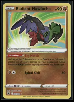 Radiant Hawlucha 081/189 Astral Radiance Holo NM/M Pokemon - Image 1