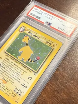 2001 Pokemon Neo Revelation Ampharos 1/64 Holo Rare PSA 8 NM/MINT - Image 2