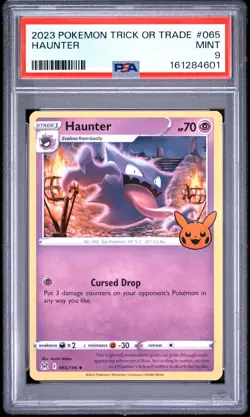 2023 Pokemon Trick Or Trade #065 Haunter PSA 9 - Image 1