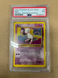 PSA 7 NM-Pokemon #8 “Mew”-Black Star Promo Set - Image 1