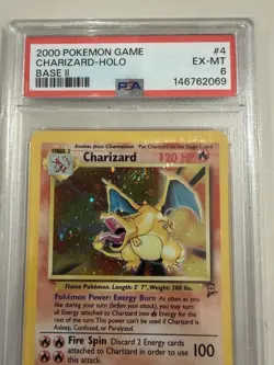 2000 Pokemon TCG - Base Set 2 II - Holo Charizard #4 - PSA 6 EX-MT - Image 3