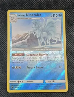 Alolan Ninetales 28/147 Rare Burning Shadows Pokemon Reverse Holo Lightly Played - Image 1