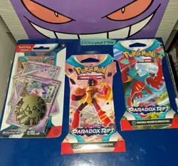 Pokemon Paradox Rift Blister Pack Sleeved Packs Lot 3 Sealed Booster Packs - Image 1