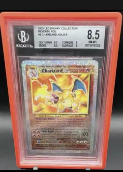 Pokemon TCG Charizard Legendary Collection 3/110 Reverse Holo Rare BGS 8.5 Clean - Image 2