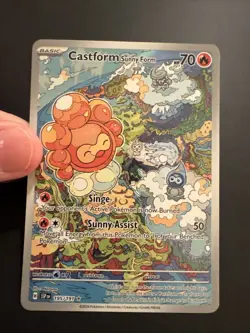 Pokemon TCG Castform Sunny Form 195/191 Surging Sparks Illustration Rare NM - Image 2