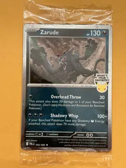 Pokemon Pitch Black Gamestop *PROMO* Zarude 30th anniversary stamp Border Swirl - Image 1