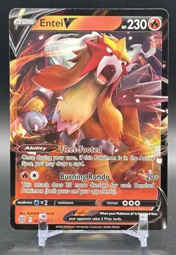 Entei V 022/172 - Holo V Rare Brilliant Stars Pokemon NM - Image 1