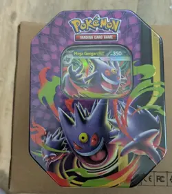Pokemon TCG: Mega Moonlit Tin – Mega Gengar ex (Factory Sealed) - Image 1