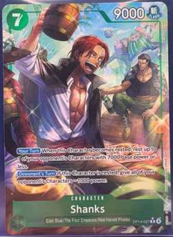 Shanks OP14-027 Rare Alternate Art The Azure Sea's Seven One Piece Card Game NM - Image 1
