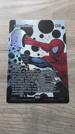 Comeuppance Foil Spider-Man MTG In Hand! - Image 1