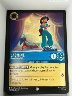 Jasmine - Heir of Agrabah 155/204 Common Fabled Disney Lorcana TCG - Image 1