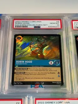 2022 Disney Lorcana D23 1st Edition Promo Robin Hood PSA 10 - Image 1