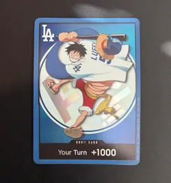 Bandai One Piece CCG Don!! Card Monkey D. Luffy Your Turn +1000 Foil Promo - Image 1