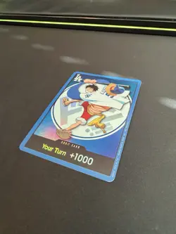 Bandai One Piece CCG Don!! Card Monkey D. Luffy Your Turn +1000 Foil Promo - Image 3