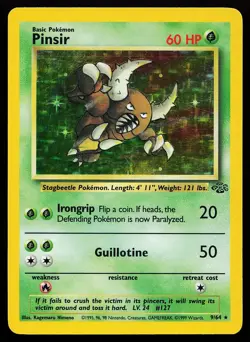 Pinsir 9/64 Unlimited Holo Rare Jungle Pokemon Card - Image 1