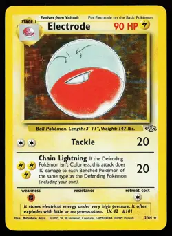 Electrode 2/64 Unlimited Holo Rare Jungle Pokemon Card - Image 1
