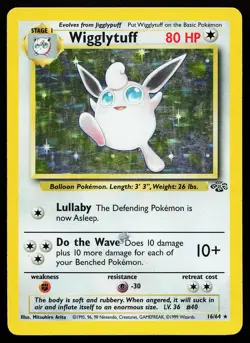 Wigglytuff 16/64 Unlimited Holo Rare Jungle Pokemon Card - Image 1