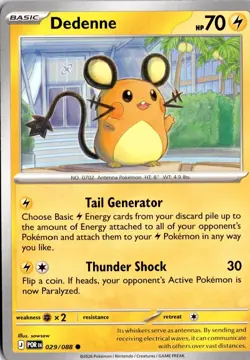 Dedenne 029/088 ME03: Perfect Order Pokemon Card TCG - Image 1