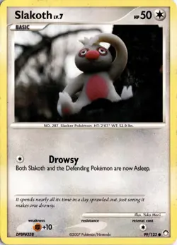 Slakoth 99/123 Mysterious Treasures Pokemon Card TCG - Image 1