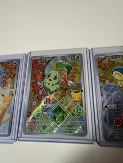 Pokemon First Partner Series 2 Johto / 3 Cards Chikorita, Totodile, Cyndaquil - Image 3