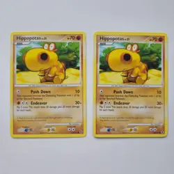 Hippopotas 64/111 Rising Rivals Pokemon TCG - 2 Card Lot - Image 1